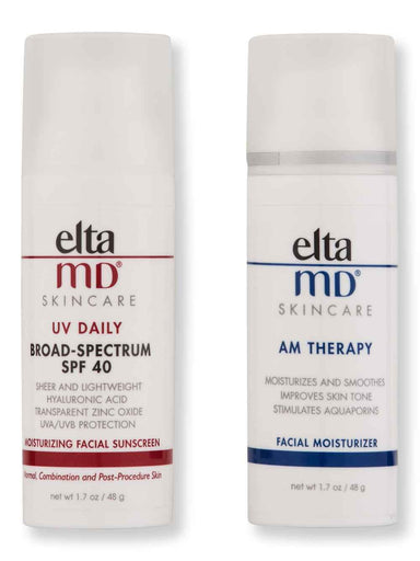 EltaMD EltaMD AM Therapy Facial Moisturizer 1.7 oz & UV Daily Broad-Spectrum SPF 40 1.7 oz Skin Care Kits 