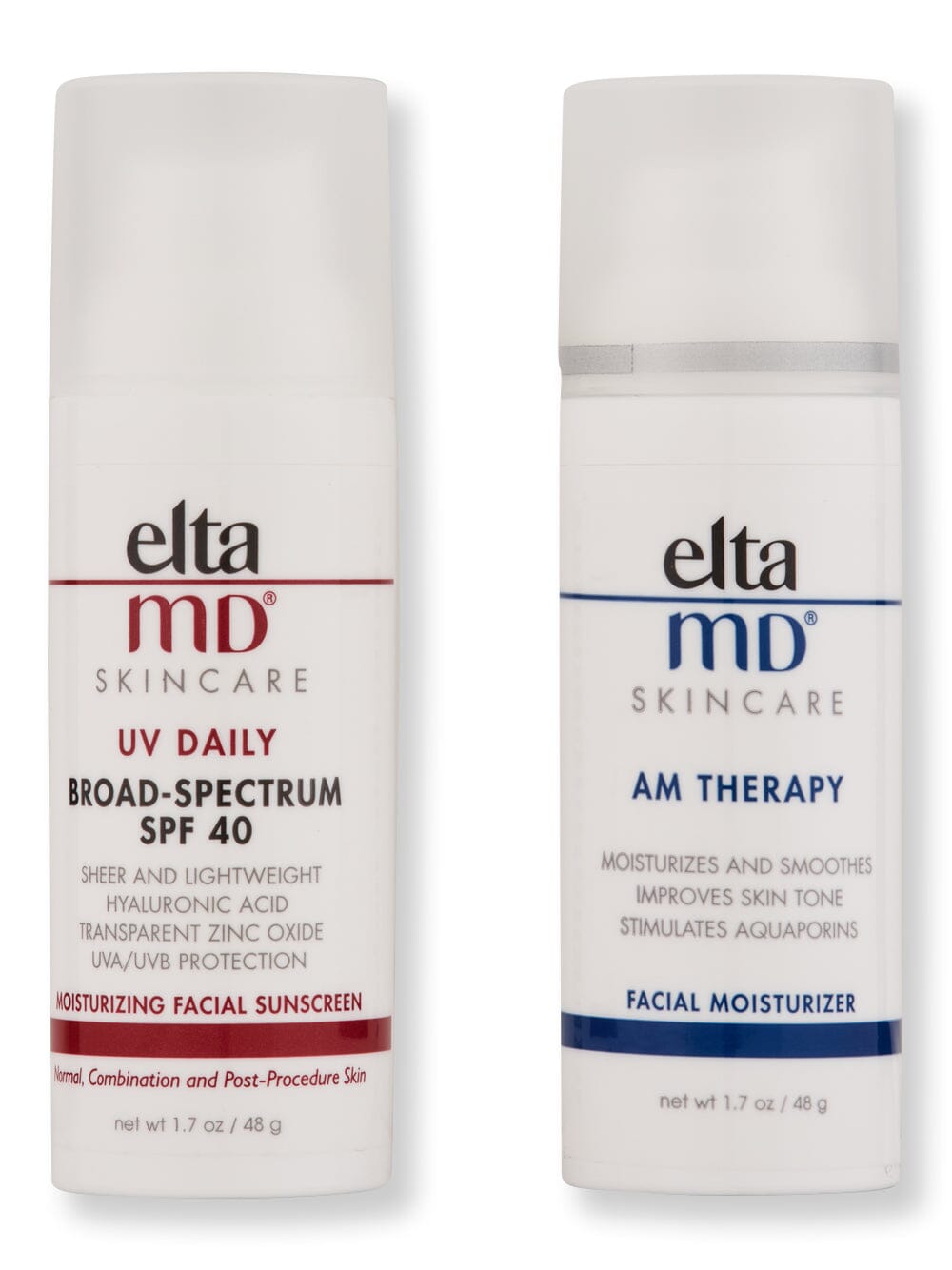 EltaMD EltaMD AM Therapy Facial Moisturizer 1.7 oz & UV Daily Broad-Spectrum SPF 40 1.7 oz Skin Care Kits 