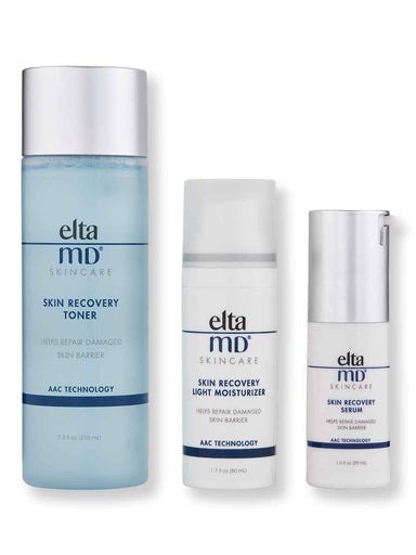 EltaMD EltaMD Skin Recovery Toner 7.3 oz, Serum 1 oz, & Light Moisturizer 1.7 oz Skin Care Kits 