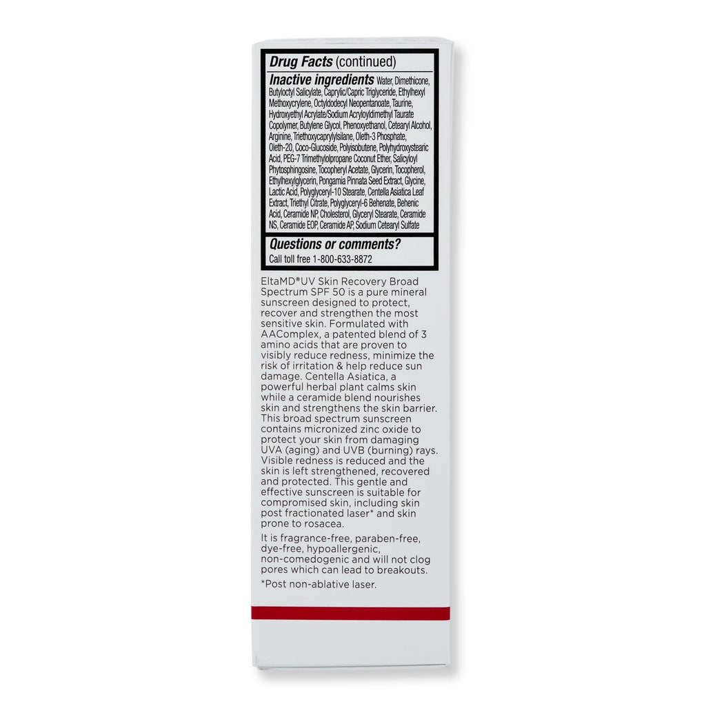 EltaMD EltaMD UV Skin Recovery Broad Spectrum SPF 50 Face Sunscreen Face Sunscreens 