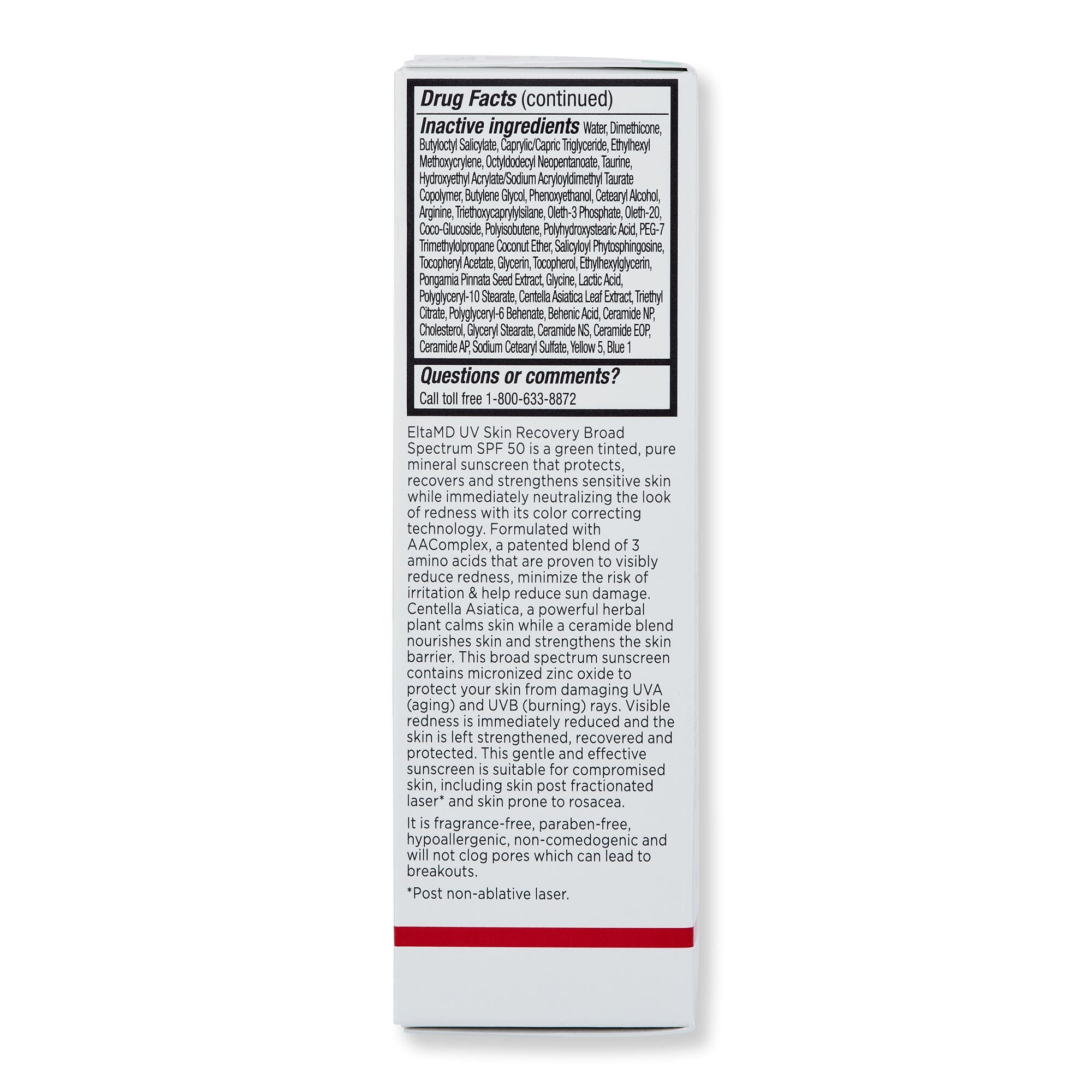 EltaMD EltaMD UV Skin Recovery Red Color Correcting Green Tint Broad Spectrum SPF 50 Face Sunscreens 
