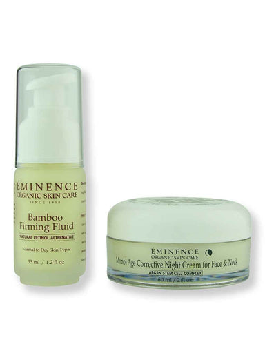 Eminence Eminence Bamboo Firming Fluid 1.2 oz & Monoi Age Corrective Night Cream for Face & Neck 2 oz Skin Care Treatments 