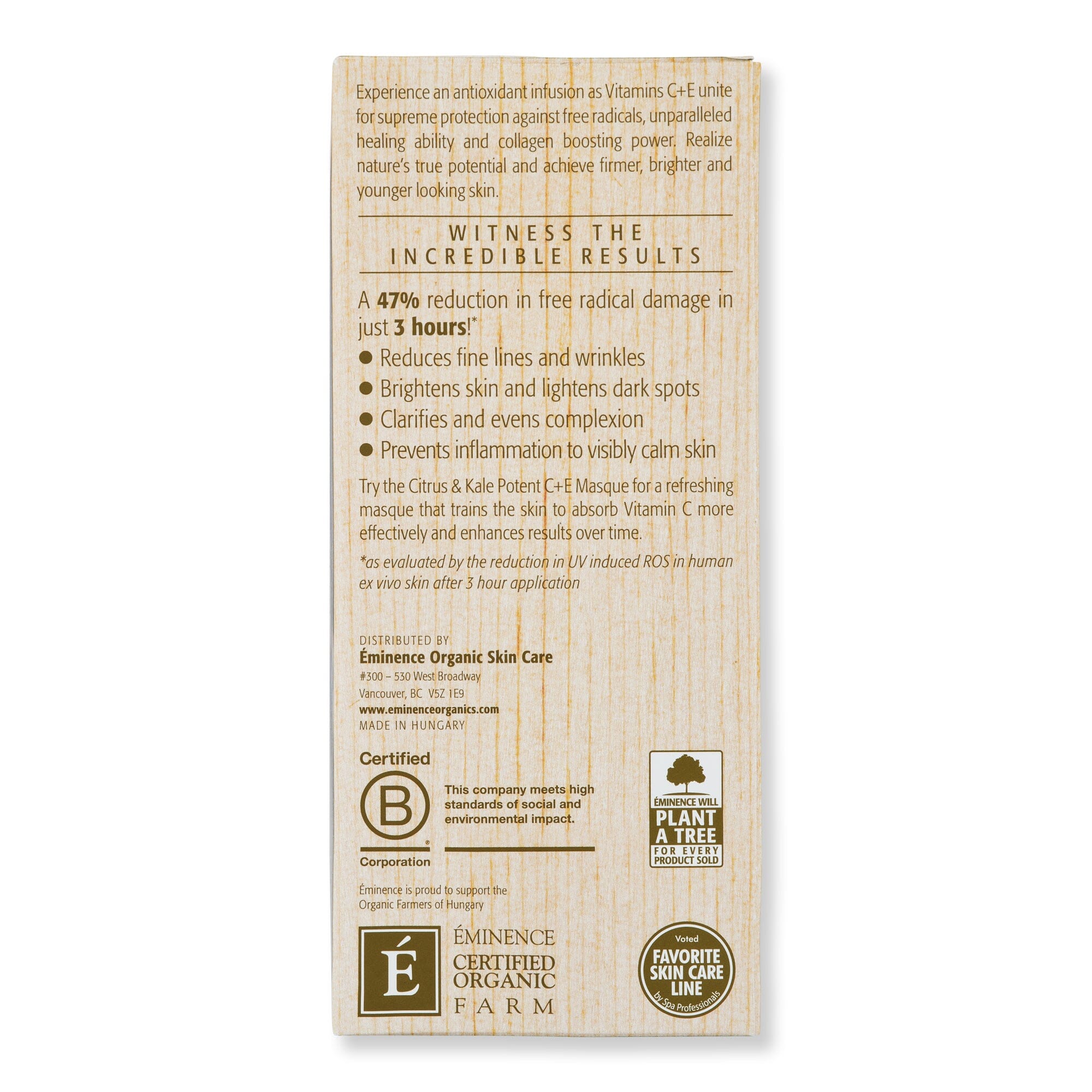 Eminence Eminence Citrus & Kale Potent C + E Serum 1 oz Serums 