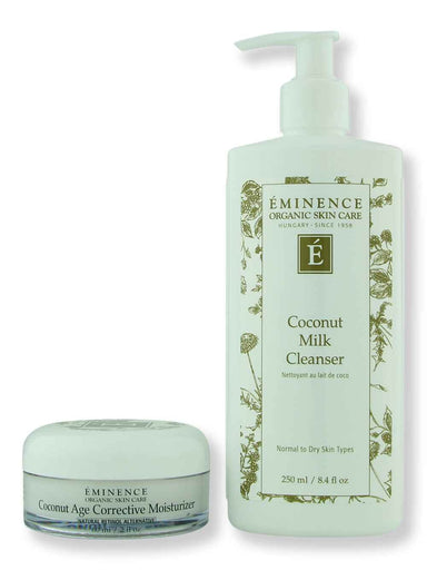 Eminence Eminence Coconut Age Corrective Moisturizer 2 oz & Coconut Milk Cleanser 8.4 oz Face Moisturizers 