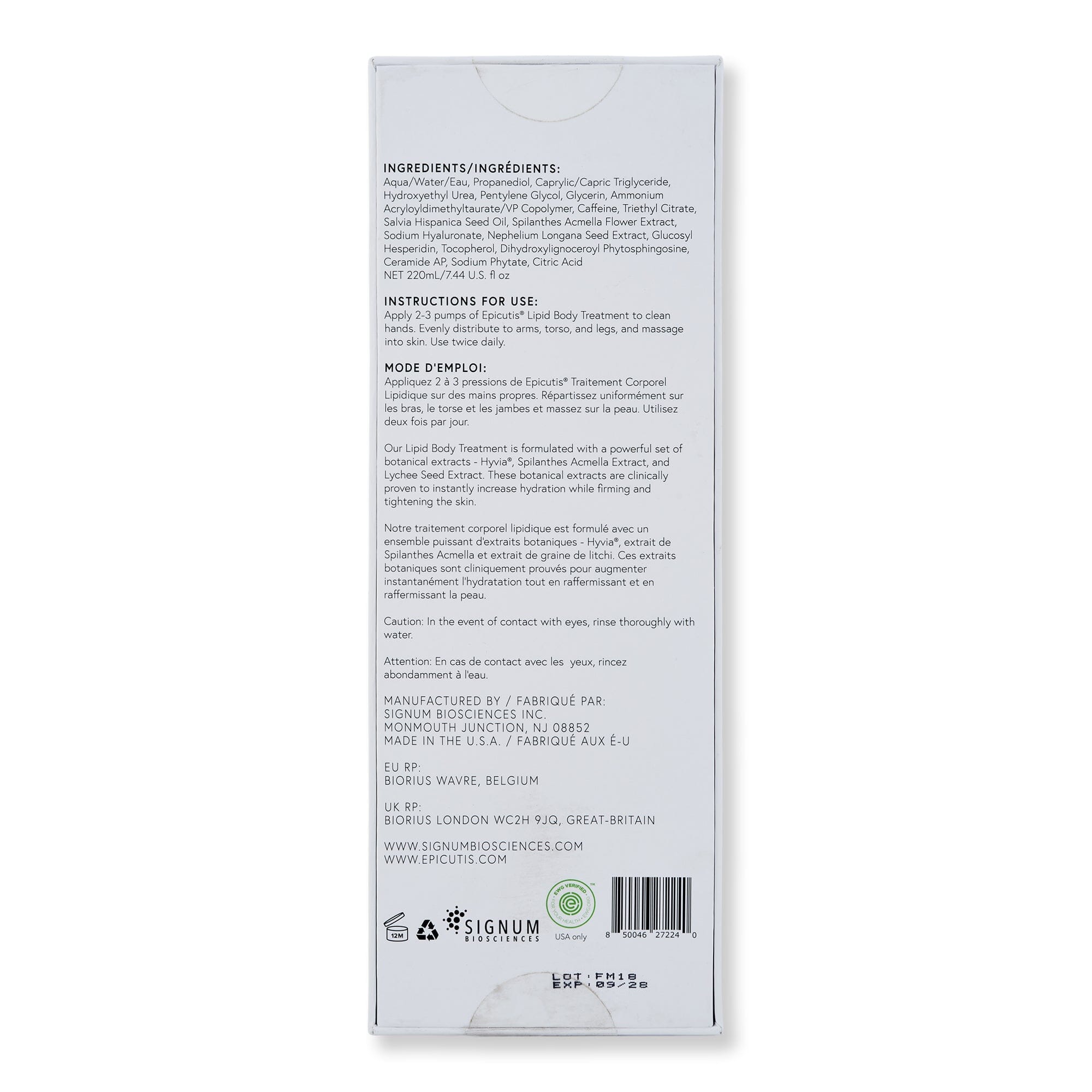 Epicutis Epicutis Lipid Body Treatment Body Treatments 
