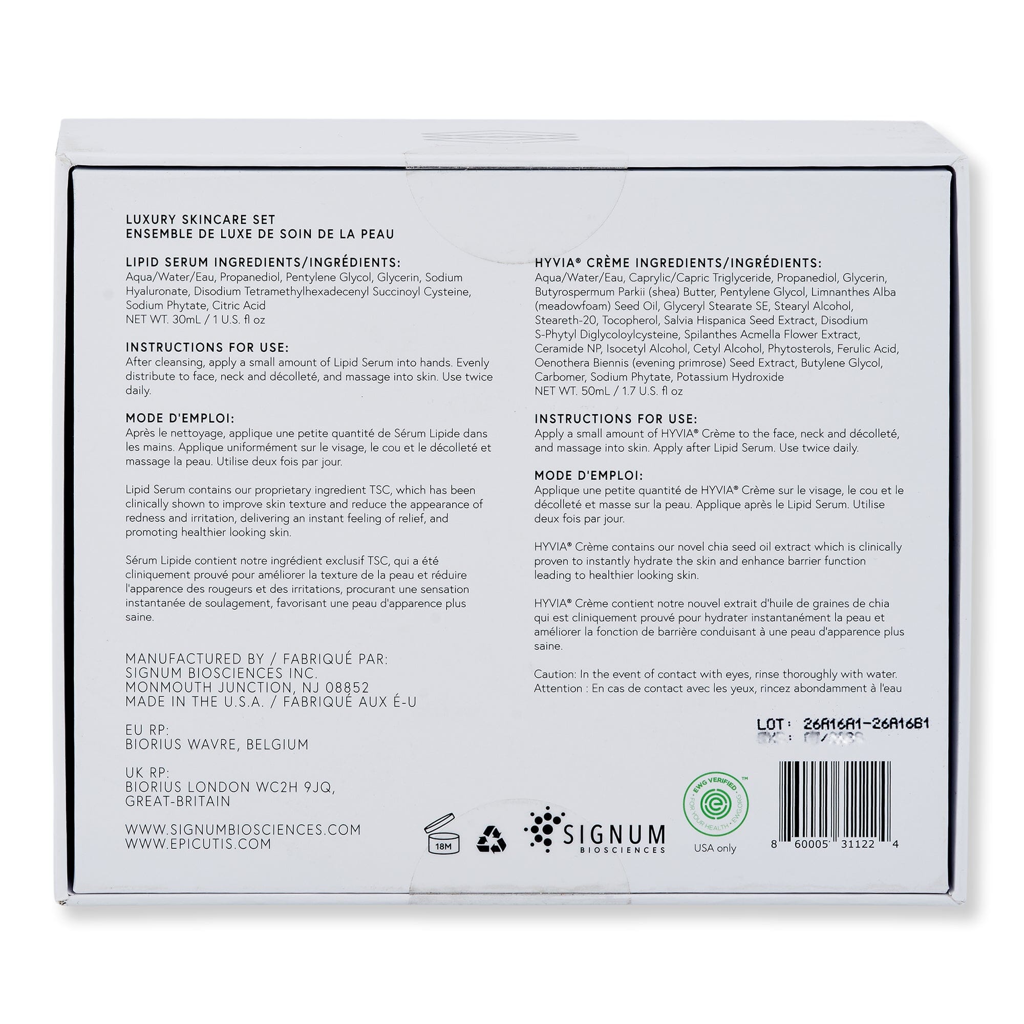Epicutis Epicutis Luxury Skincare Set Skin Care Kits 