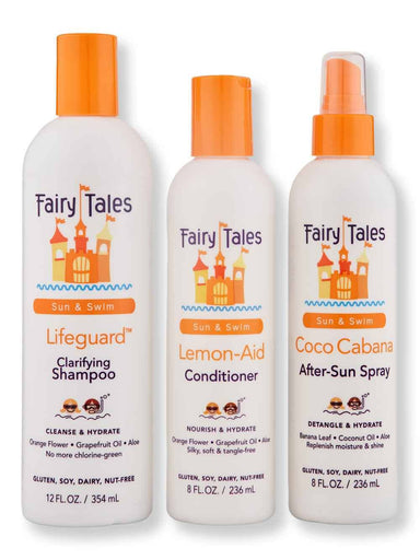 Fairy Tales Fairy Tales Lemon-Aid Conditioner 8oz, Lifeguard Clarifying Shampoo 12oz, & CoCo Cabana Leave-in Sun Spray 8oz Hair Care Value Sets 