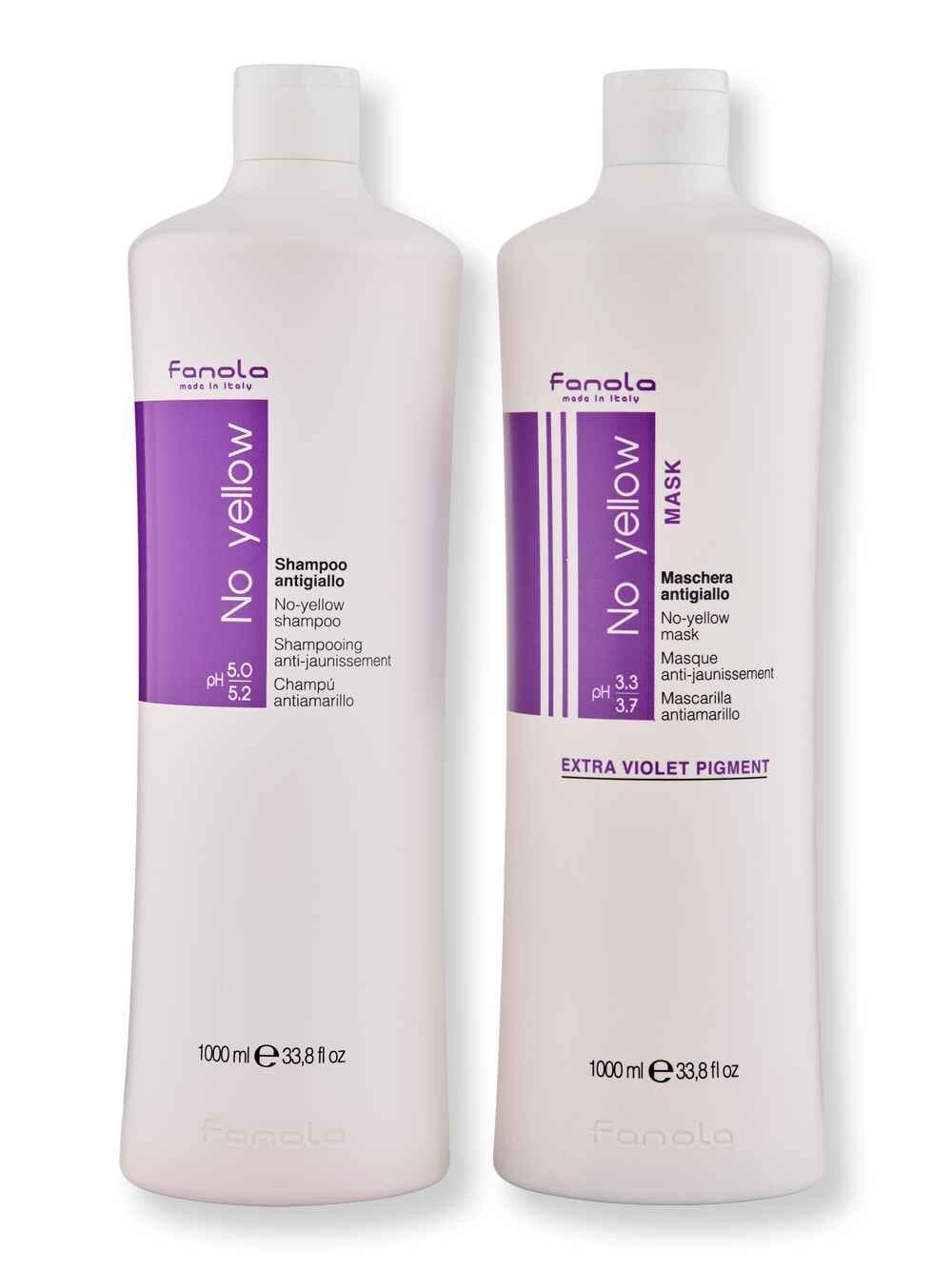 Fanola Fanola No Yellow Shampoo & Mask 1000 ml Hair Care Value Sets 