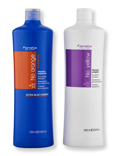 Fanola Fanola No Yellow Shampoo & No Orange Shampoo 1000 ml Hair Care Value Sets 
