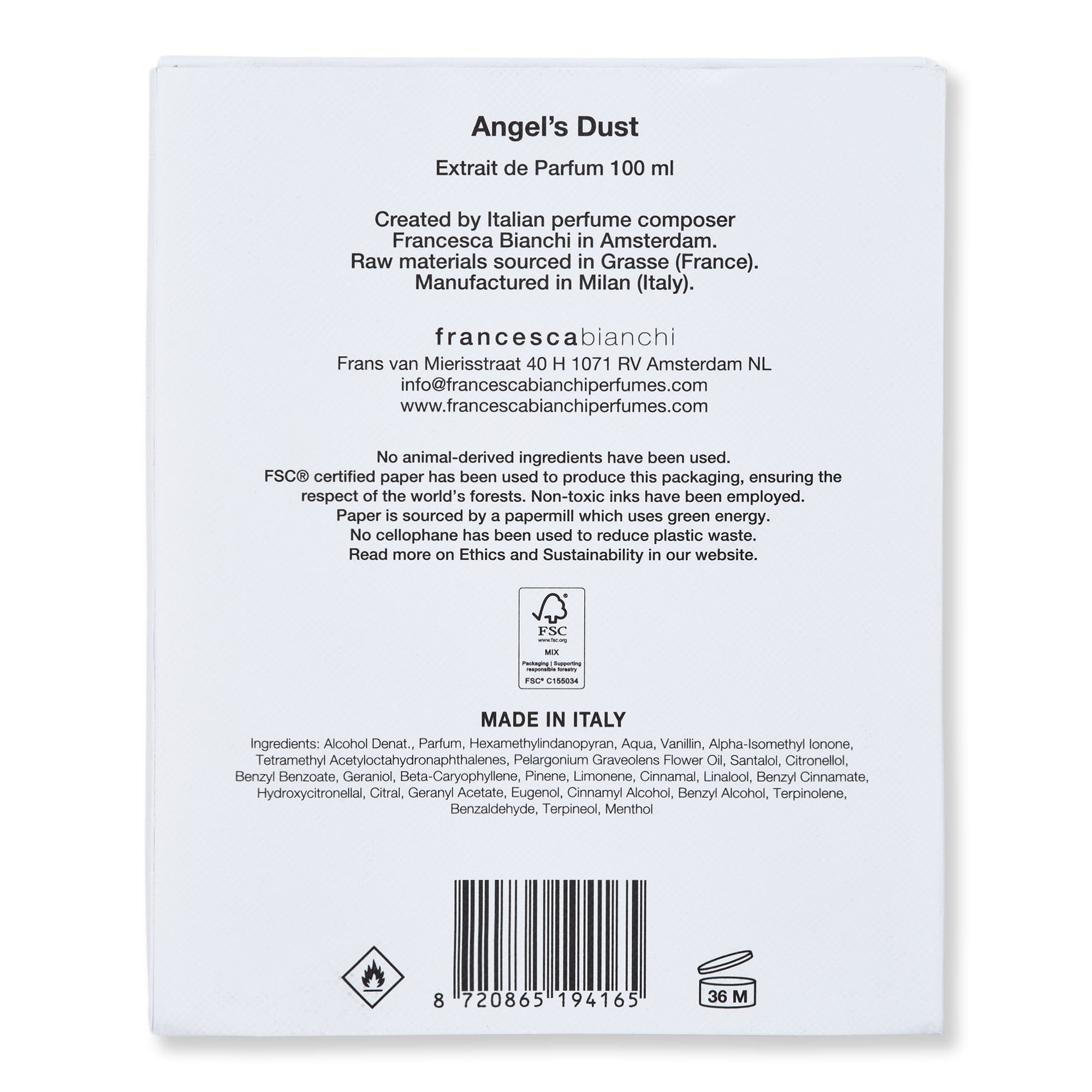Francesca Bianchi Francesca Bianchi Angel's Dust Extrait de Parfum Perfume 