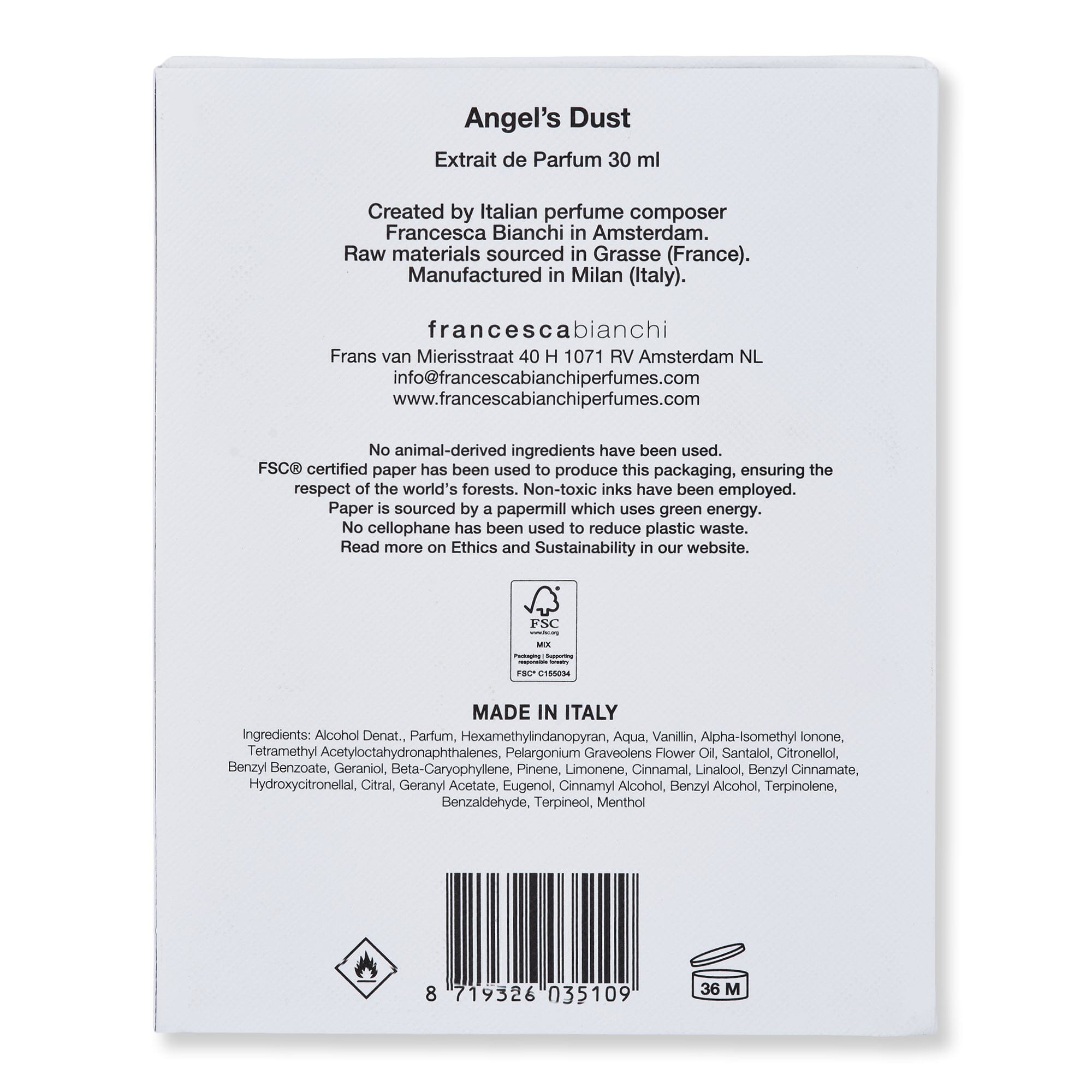 Francesca Bianchi Francesca Bianchi Angel's Dust Extrait de Parfum Perfume 