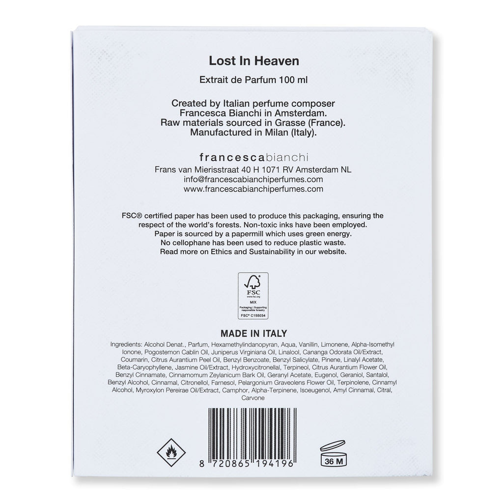 Francesca Bianchi Francesca Bianchi Lost In Heaven Extrait de Parfum Perfume 