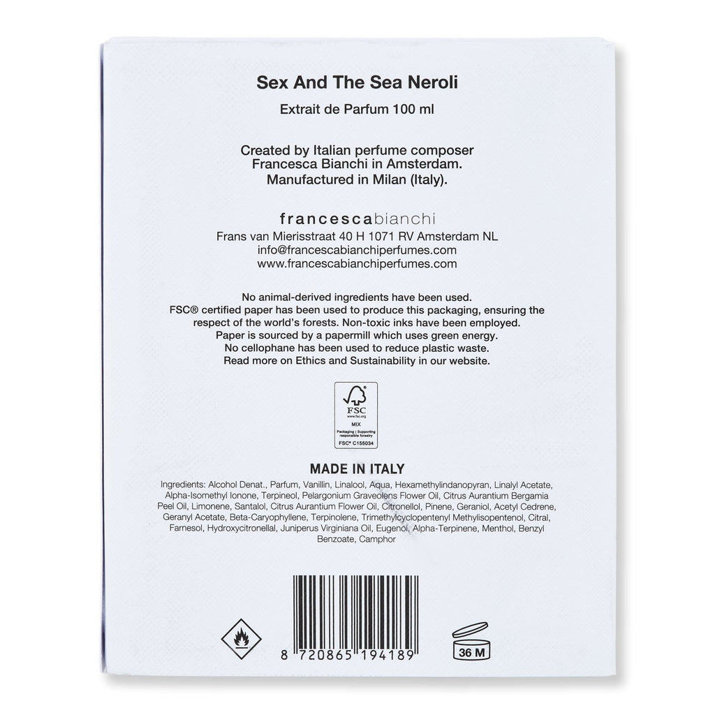 Francesca Bianchi Francesca Bianchi Sex And The Sea Neroli Extrait de Parfum Perfume 