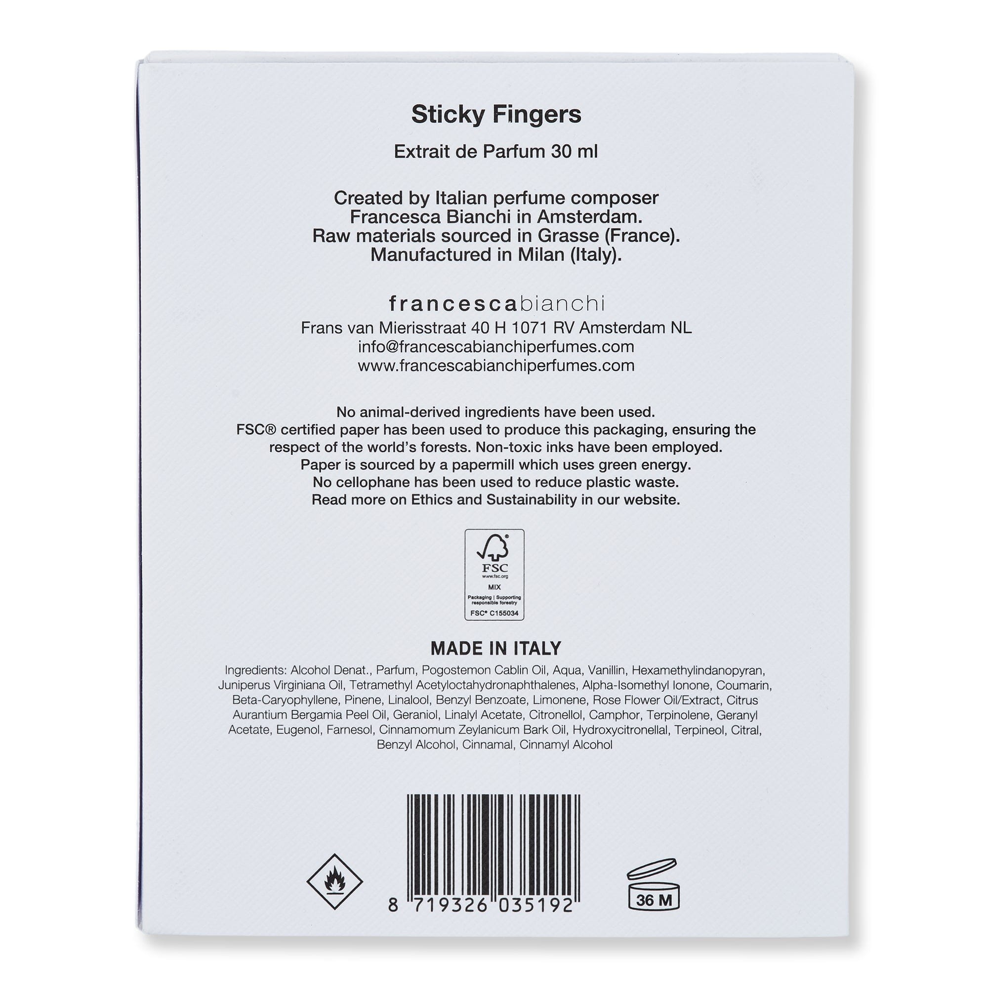 Francesca Bianchi Francesca Bianchi Sticky Fingers Extrait de Parfum Perfume 