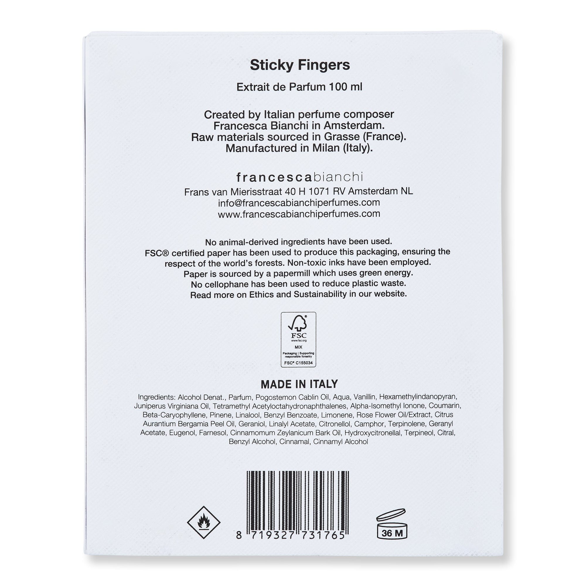Francesca Bianchi Francesca Bianchi Sticky Fingers Extrait de Parfum Perfume 