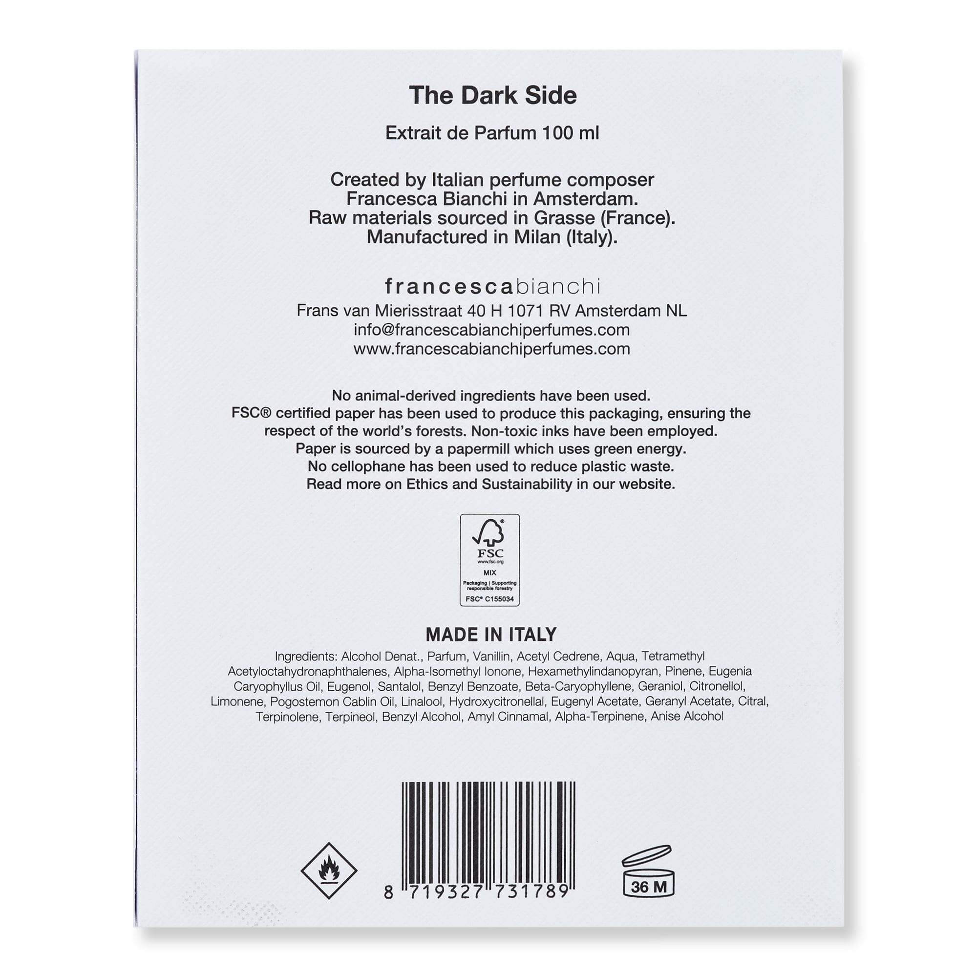 Francesca Bianchi Francesca Bianchi The Dark Side Extrait de Parfum Perfume 