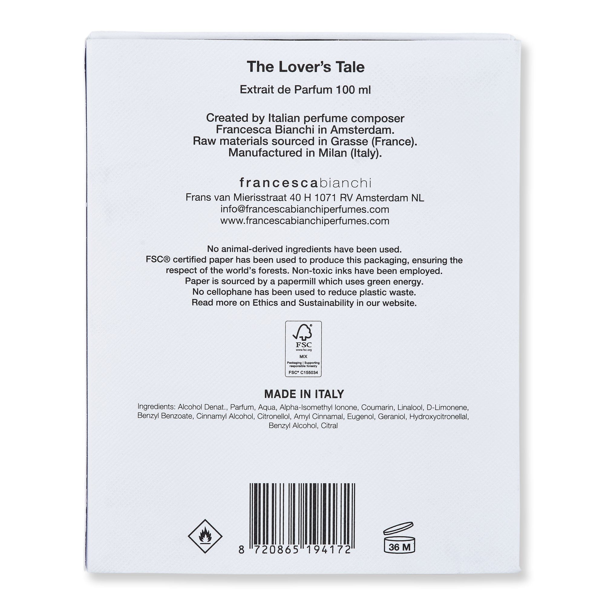 Francesca Bianchi Francesca Bianchi The Lover's Tale Extrait de Parfum Perfume 