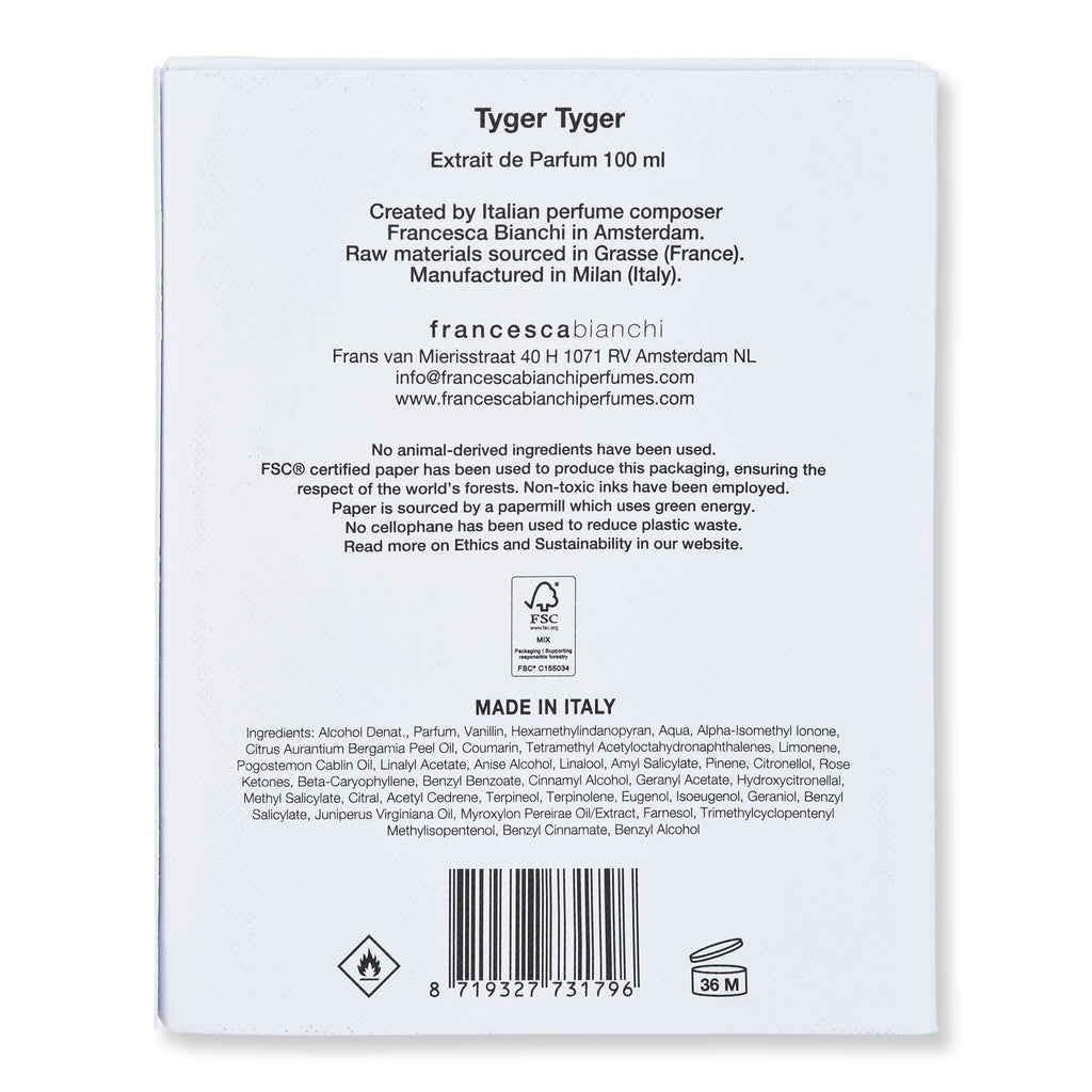 Francesca Bianchi Francesca Bianchi Tyger Tyger Extrait de Parfum Perfume 