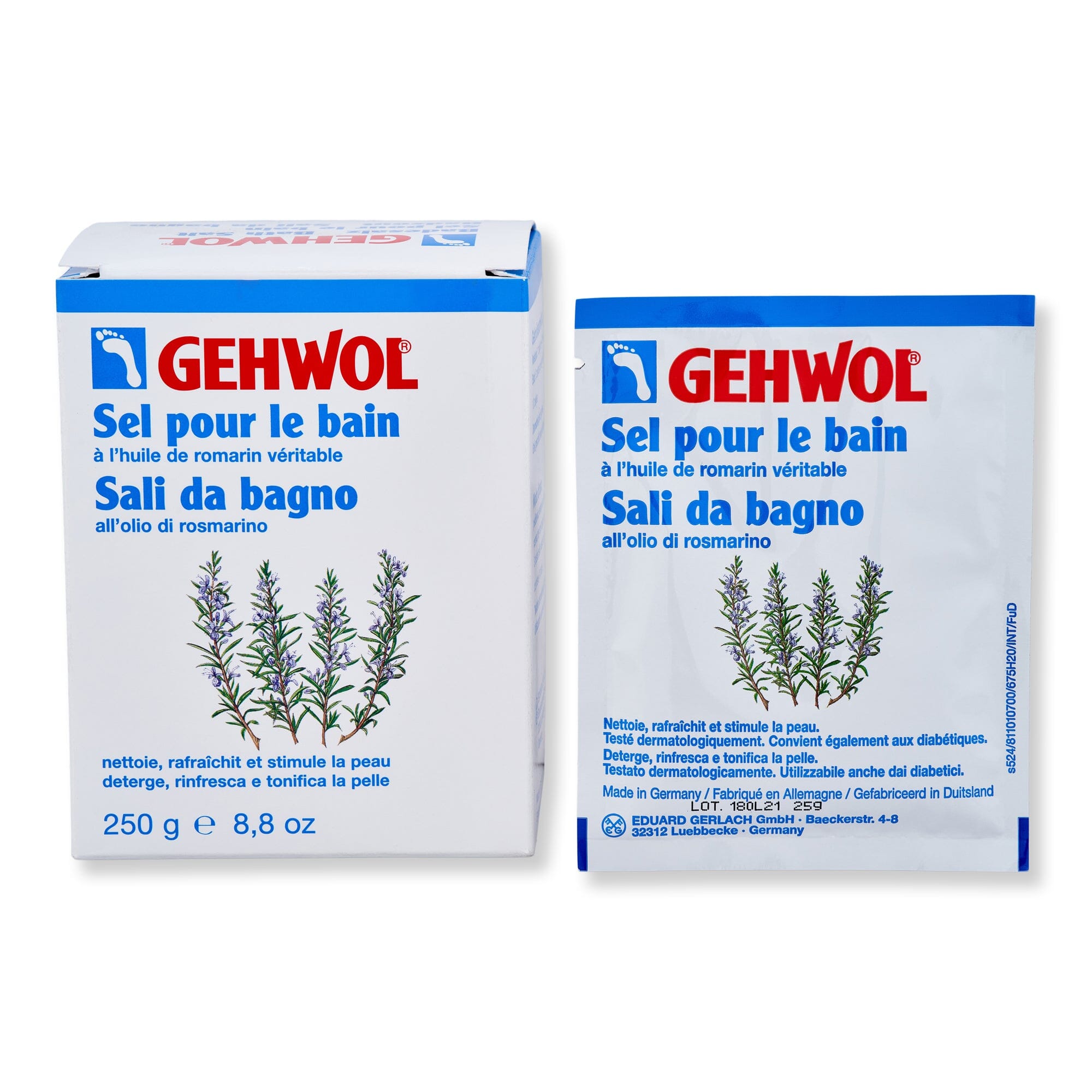 Gehwol Gehwol Rosemary Bath Salt 0.88 oz 10 Ct Bubble Baths & Soaks 