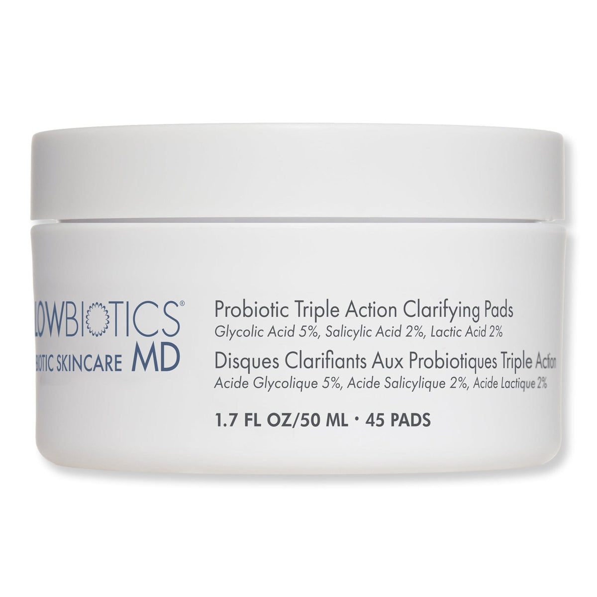 Glowbiotics Glowbiotics Probiotic Triple Action Clarifying Pads Exfoliators & Peels 1.7 oz 45 Pads 
