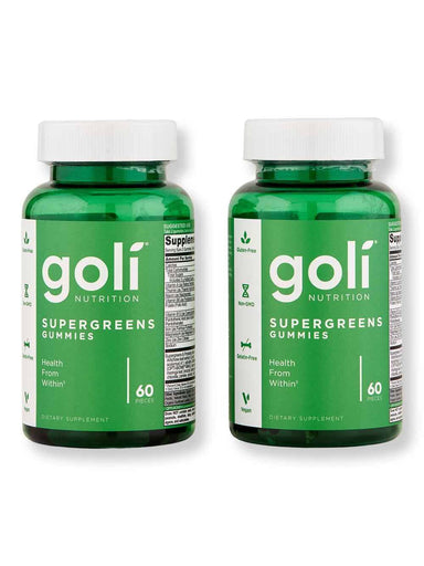 Goli Nutrition Goli Nutrition Supergreens Gummies 60 Ct Pack of 2 Wellness Supplements 