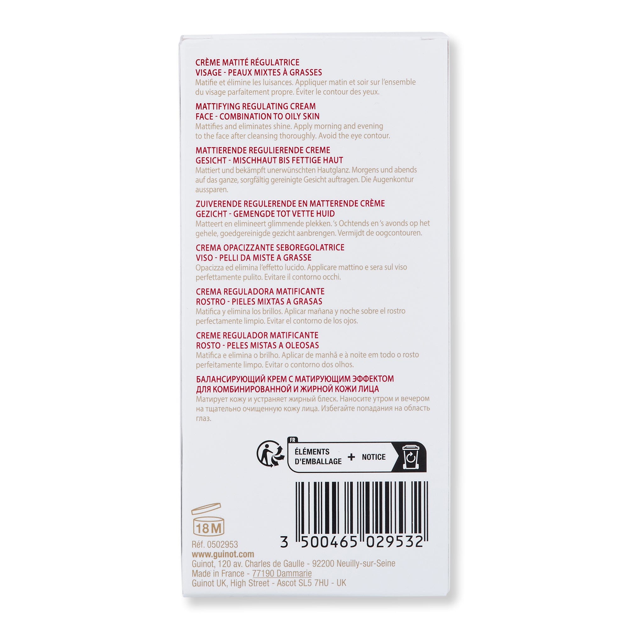 Guinot Guinot Pure Balance Cream 50 ml Skin Care Treatments 