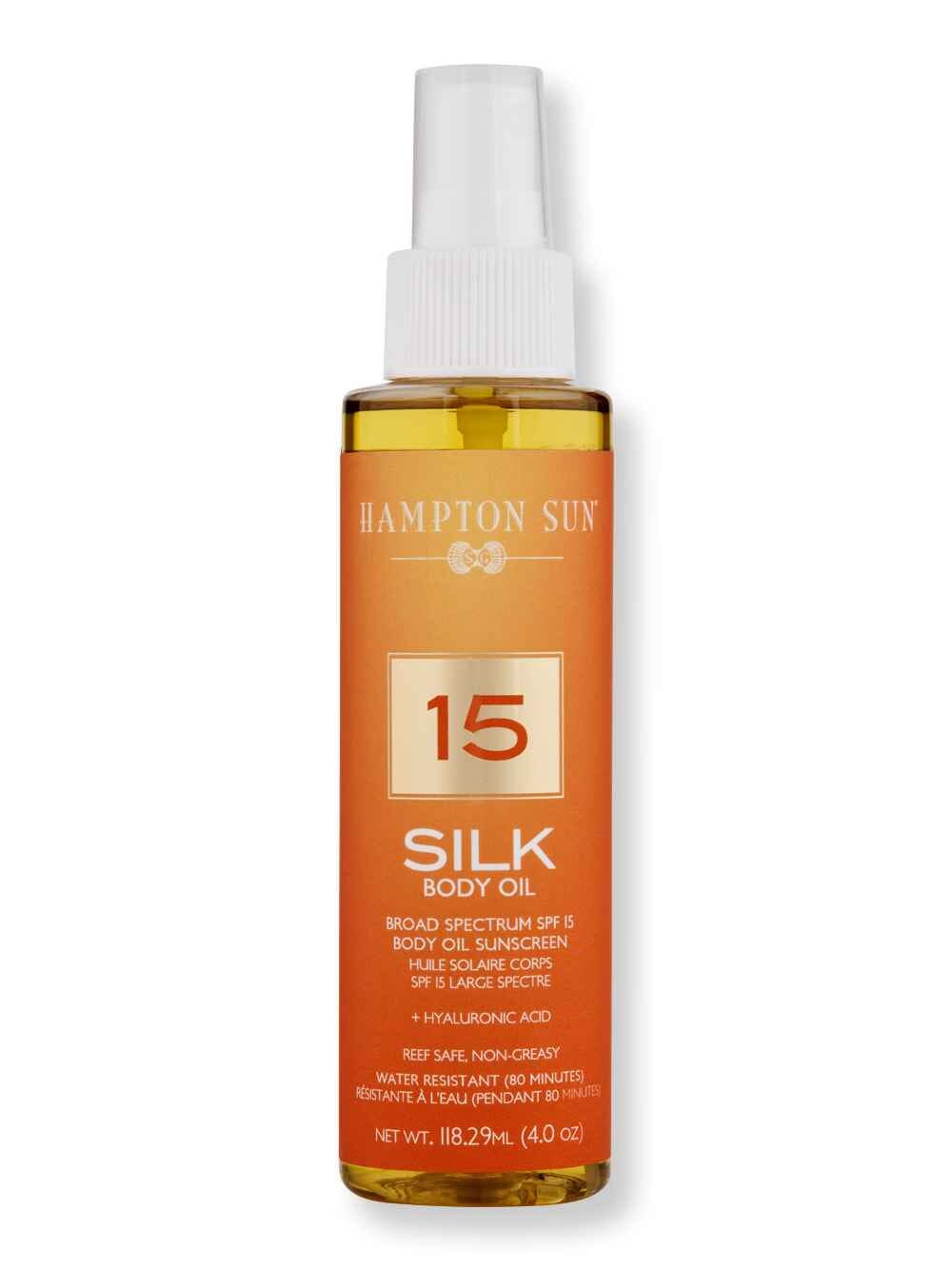 Hampton Sun Hampton Sun Silk Body Oil SPF 15 4 oz Body Lotions & Oils 