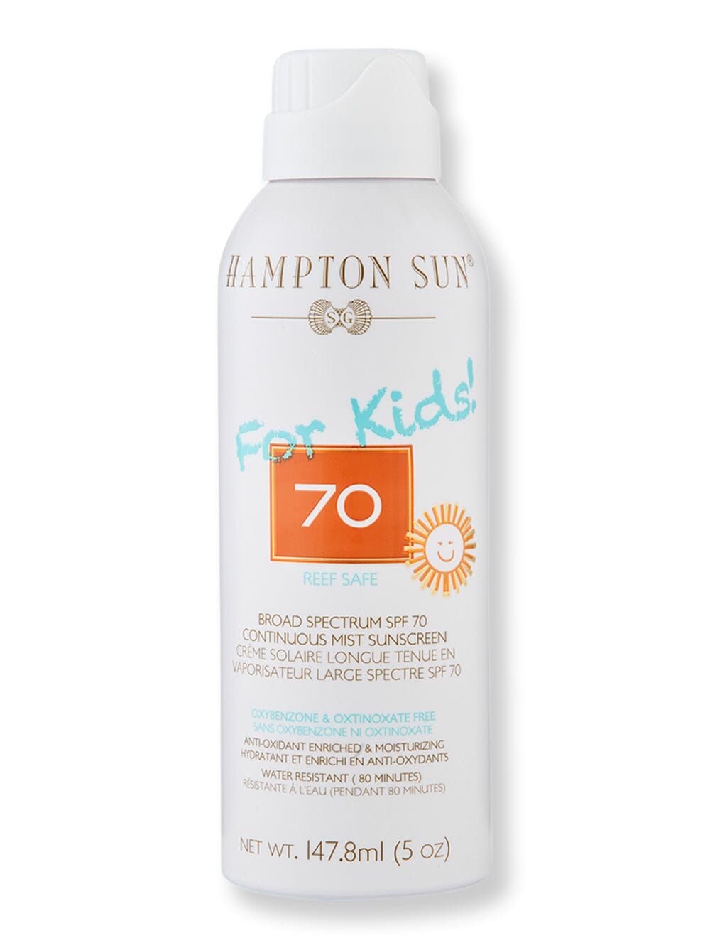 Hampton Sun Hampton Sun SPF 70 For Kids UV-Advanced Mist Body Sunscreens 5 oz 
