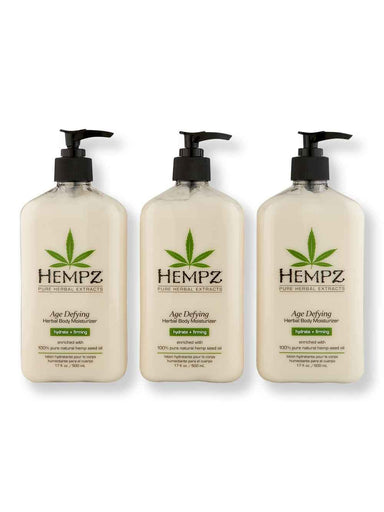 Hempz Hempz Age Defying Herbal Body Moisturizer 3 Ct 17 oz Body Lotions & Oils 