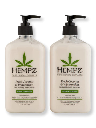 Hempz Hempz Fresh Coconut & Watermelon Herbal Body Moisturizer 2 Ct 17 oz Body Lotions & Oils 