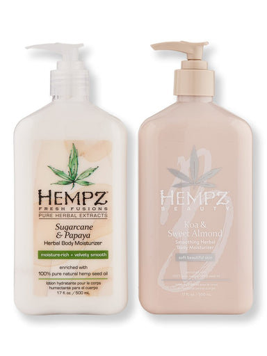 Hempz Hempz Koa & Sweet Almond Body Moisturizer 17oz & Sugarcane & Papaya Herbal Body Moisturizer 17oz Body Lotions & Oils 