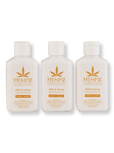 Hempz Hempz Milk & Honey Herbal Body Moisturizer 3 Ct 2.25 oz Body Lotions & Oils 