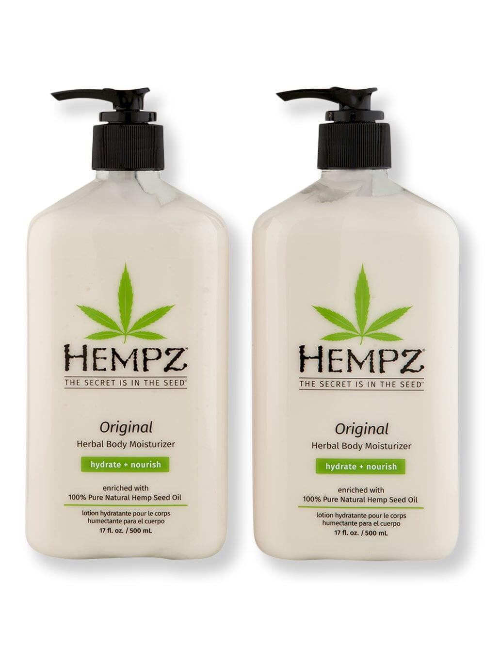 Hempz Hempz Original Herbal Body Moisturizer 2 Ct 17 oz Body Lotions & Oils 