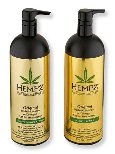 Hempz Hempz Original Herbal Shampoo & Conditioner for Damaged & Color-Treated Hair 1L Hair Care Value Sets 