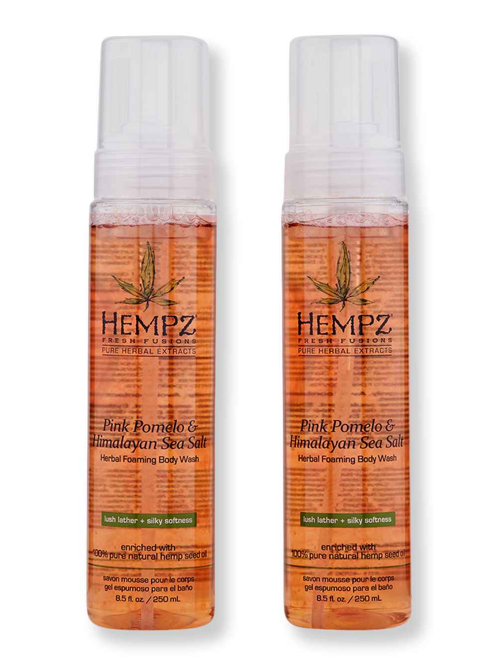 Hempz Hempz Pink Pomelo & Himalayan Sea Salt Herbal Foaming Body Wash 2 Ct 8.5 oz Shower Gels & Body Washes 