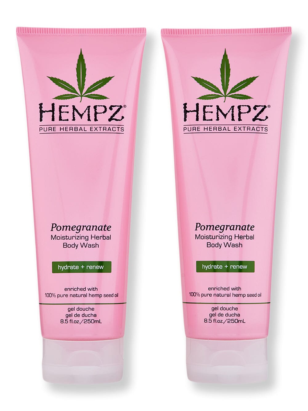 Hempz Hempz Pomegranate Herbal Body Wash 2 Ct 8.5 oz Shower Gels & Body Washes 