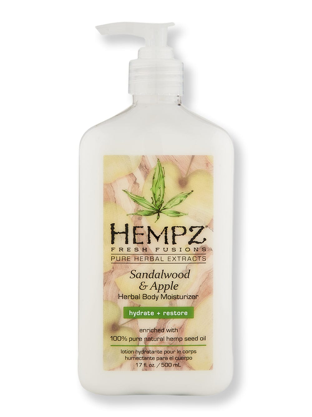 Hempz Hempz Sandalwood & Apple Herbal Body Moisturizer 17 oz Body Lotions & Oils 