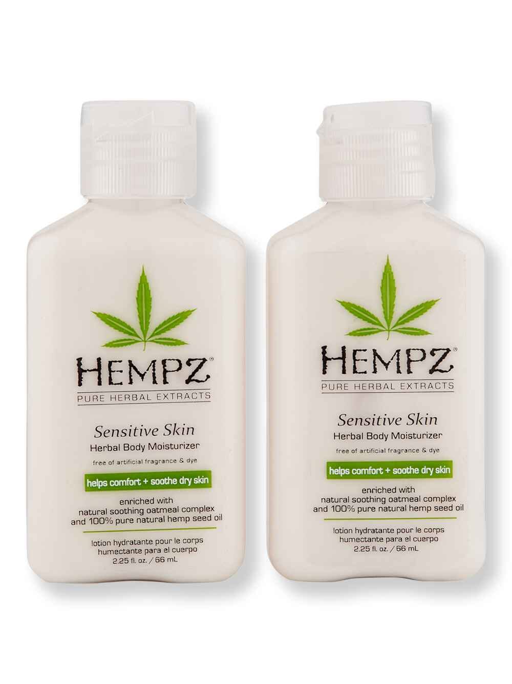 Hempz Hempz Sensitive Skin Herbal Body Moisturizer 2 Ct 2.25 oz Body Lotions & Oils 
