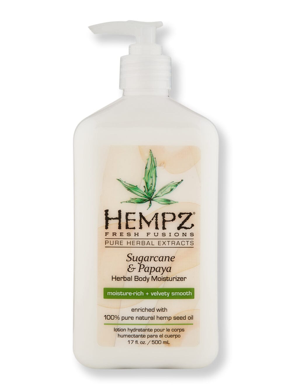 Hempz Hempz Sugarcane & Papaya Herbal Body Moisturizer 17 oz Body Lotions & Oils 