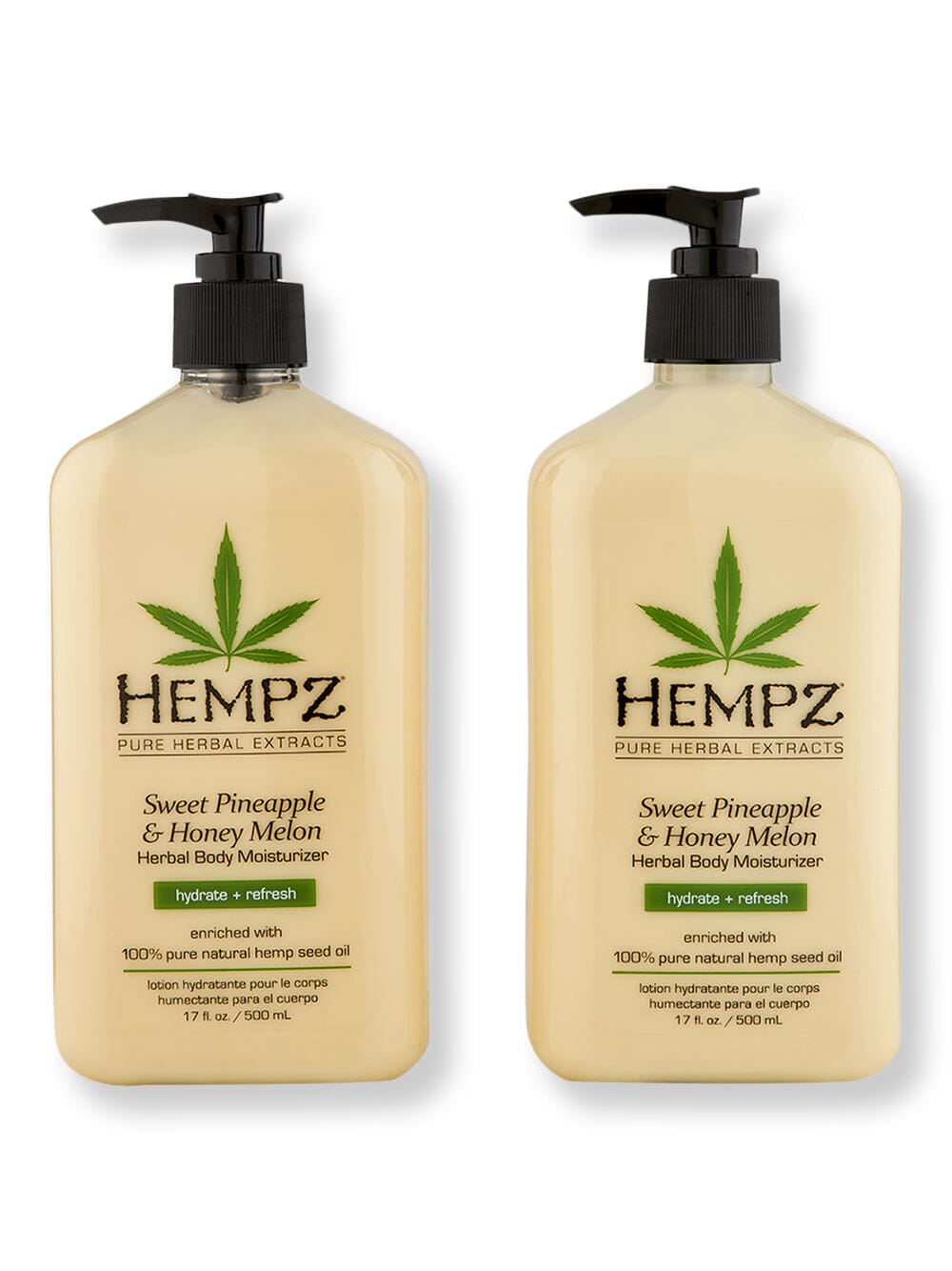 Hempz Hempz Sweet Pineapple & Honey Melon Herbal Body Moisturizer 2 Ct 17 oz Body Lotions & Oils 