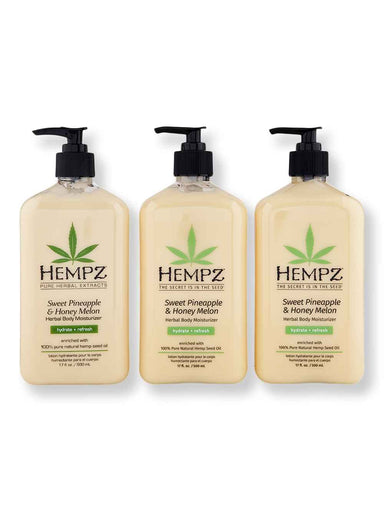 Hempz Hempz Sweet Pineapple & Honey Melon Herbal Body Moisturizer 3 Ct 17 oz Body Lotions & Oils 