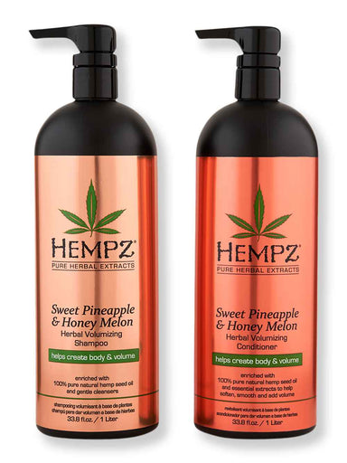 Hempz Hempz Sweet Pineapple & Honey Melon Volumizing Shampoo & Conditioner 1L Hair Care Value Sets 