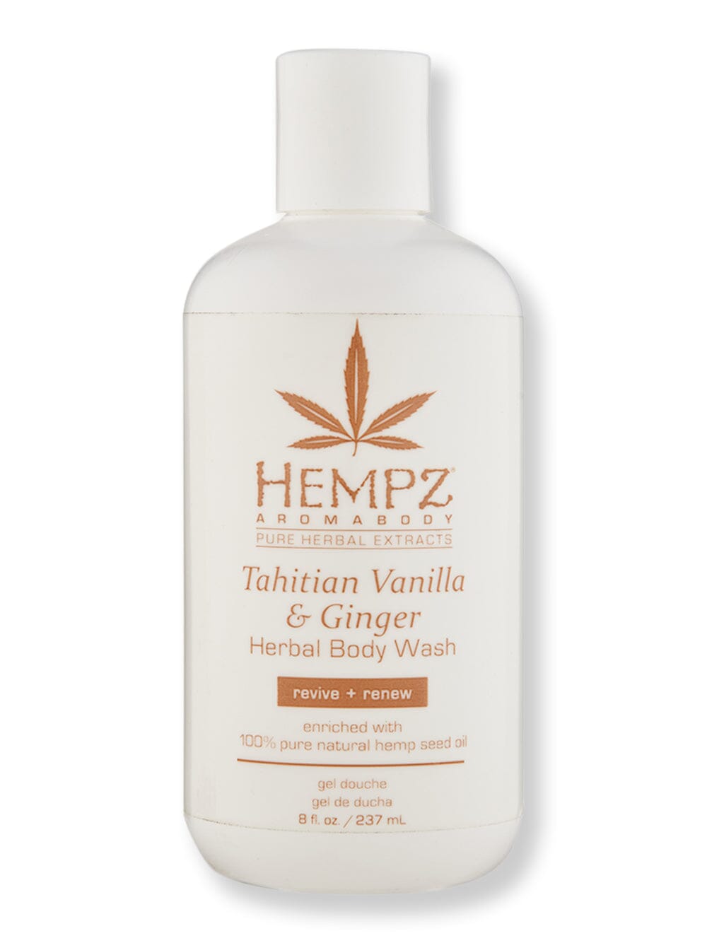 Hempz Hempz Tahitian Vanilla & Ginger Herbal Body Wash Shower Gels & Body Washes 8 oz 