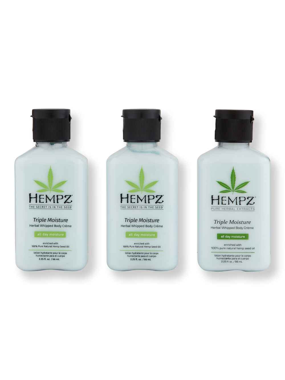 Hempz Hempz Triple Moisture Herbal Whipped Body Creme 3 Ct 2.25 oz Body Lotions & Oils 