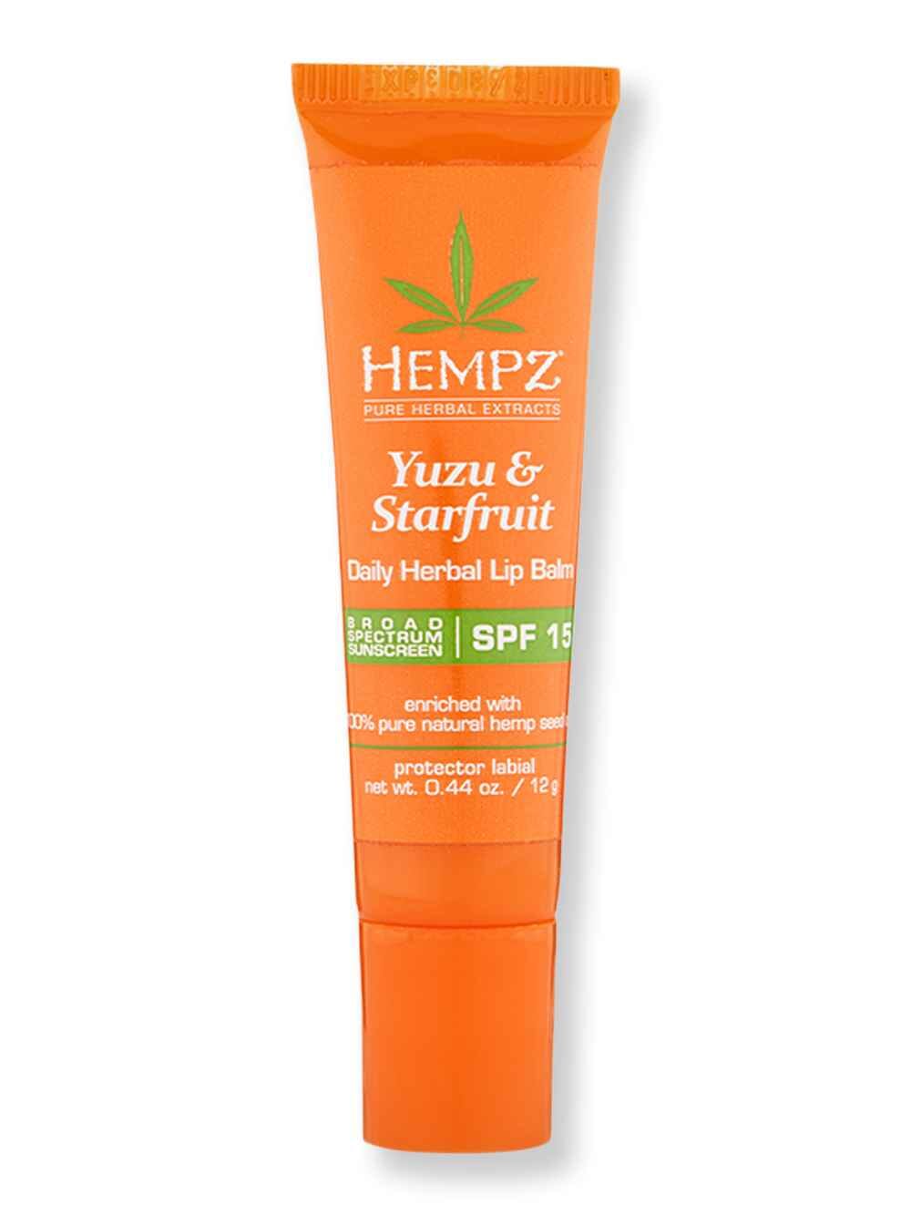Hempz Hempz Yuzu & Starfruit Daily Herbal Lip Balm SPF 15 .44 oz Lip Treatments & Balms 
