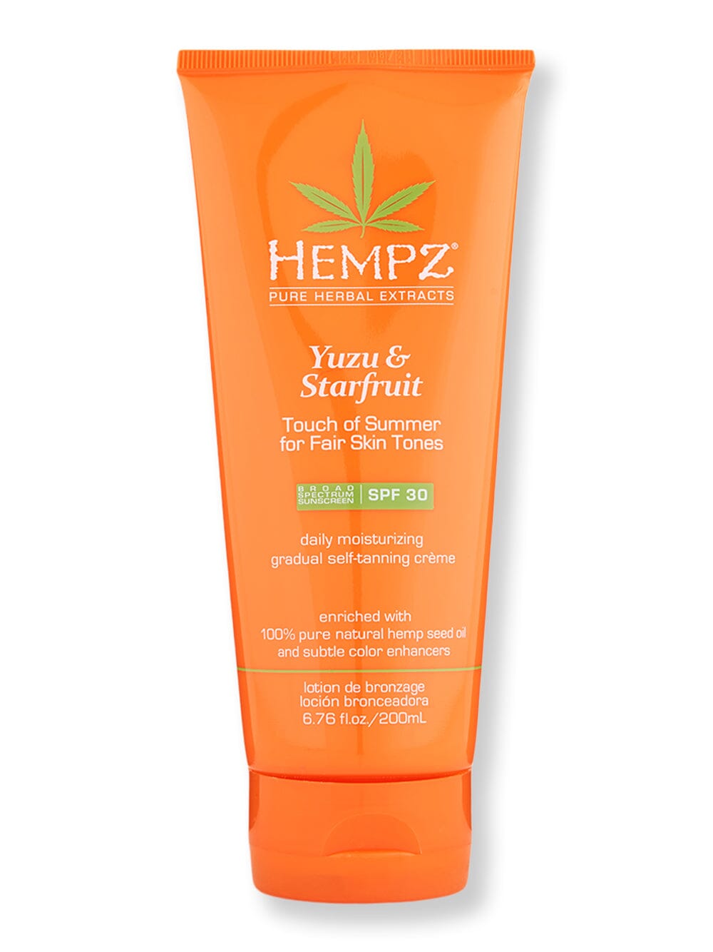 Hempz Hempz Yuzu & Starfruit Touch of Summer for Fair Skin Tones SPF 30 Self-Tanning & Bronzing 6.76 oz 