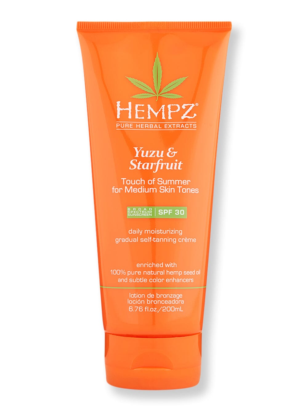 Hempz Hempz Yuzu & Starfruit Touch of Summer for Medium Skin Tones SPF 30 6.76 oz Self-Tanning & Bronzing 