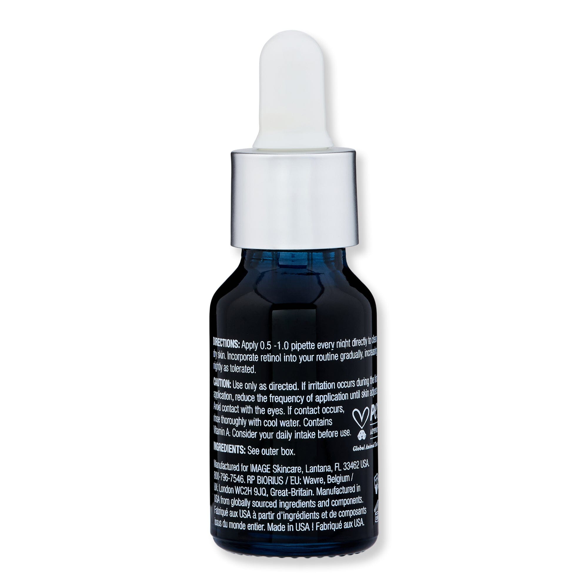 Image Skin Care Image Skin Care Ageless+ Retinol Pure Liquid Retinol 0.1% 0.5 fl oz 15 ml Skin Care Treatments 