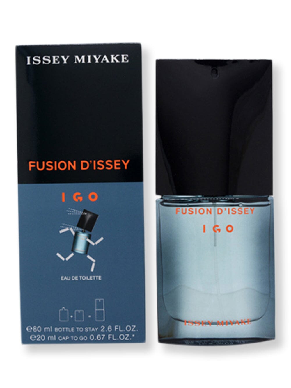 Issey Miyake Issey Miyake Fusion D'issey I Go EDT Spray + Cap To Go EDT Spray 2.6oz + .67oz Perfume 