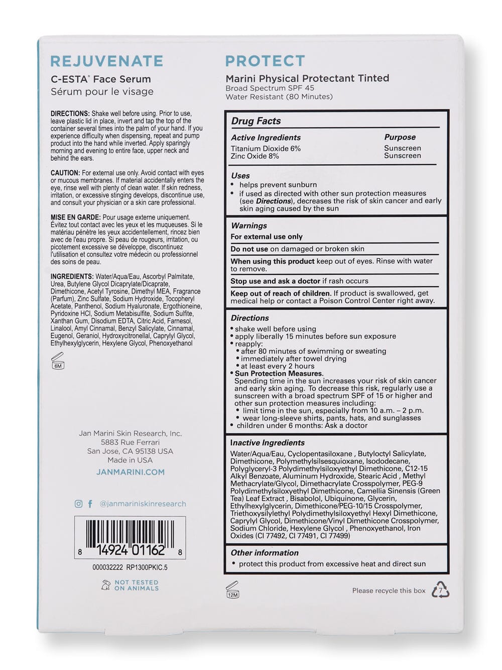 Jan Marini Jan Marini Rejuvenate & Protect SPF 45 Skin Care Kits 